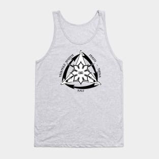 Triangle System with Swords and Black Letters Tank Top